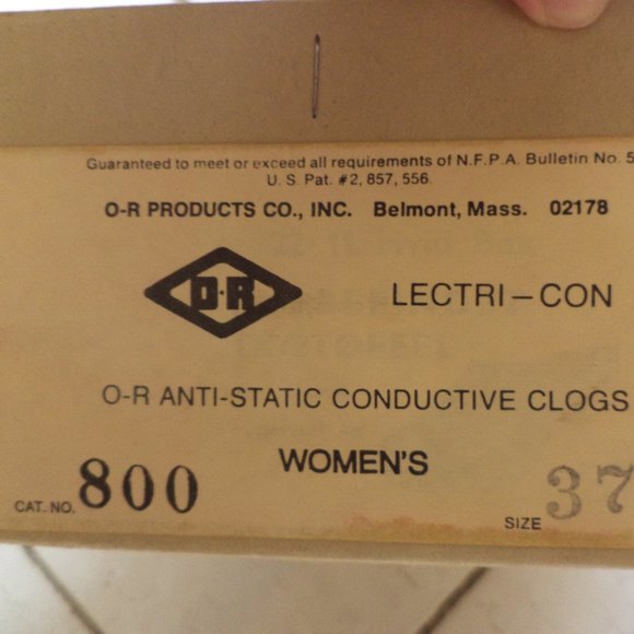O-R ANTI-STATIC CONDUCTIVE CLOGS ~ ORIGINAL, BRAND NEW - VINTAGE ~ Size: 37 - Picture 7 of 13